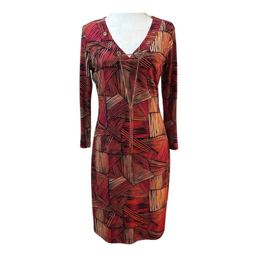 Calvin Klein Geometric Print Dress, Size 4